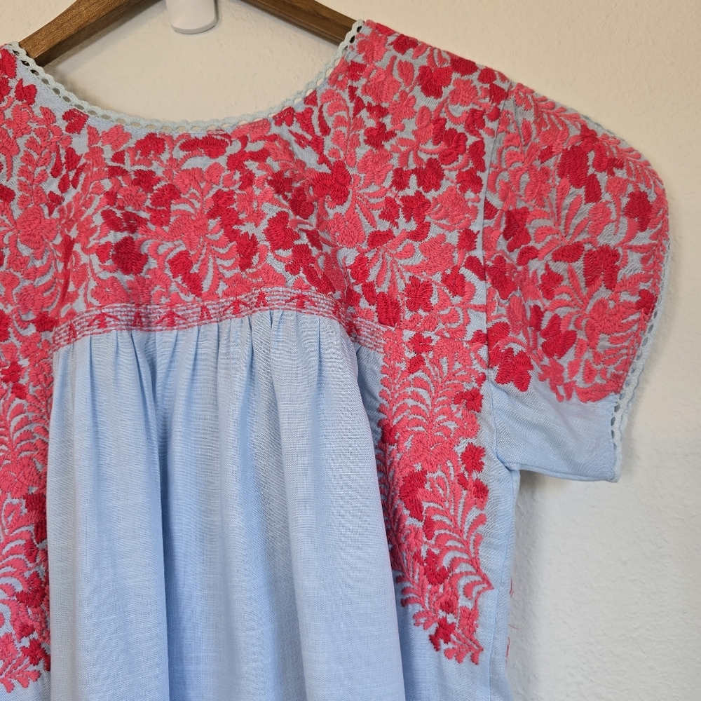 NWT J.Marie Floral Embroidered Linen Blend Top XS - Picture 8 of 14